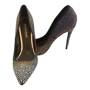 Azalea Wang Iridescent Rhinestone Stiletto Heels Size 7.5